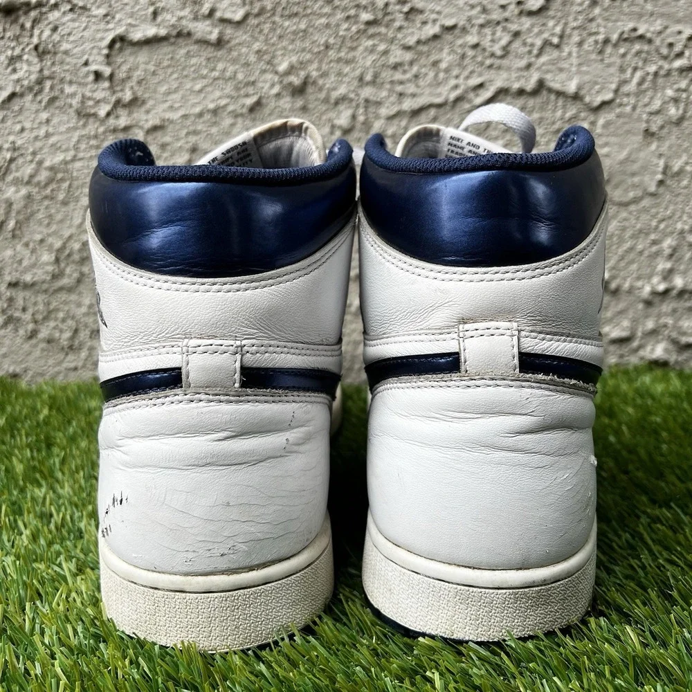 Jordan 1 Shoes Men Size 13 Retro OG High Metallic Navy White/Midnight Navy